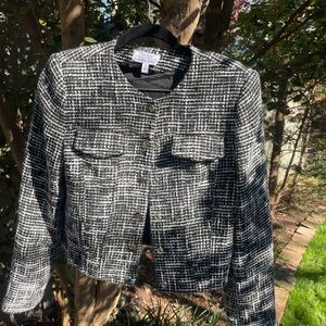 & other stories black and white tweed jacket